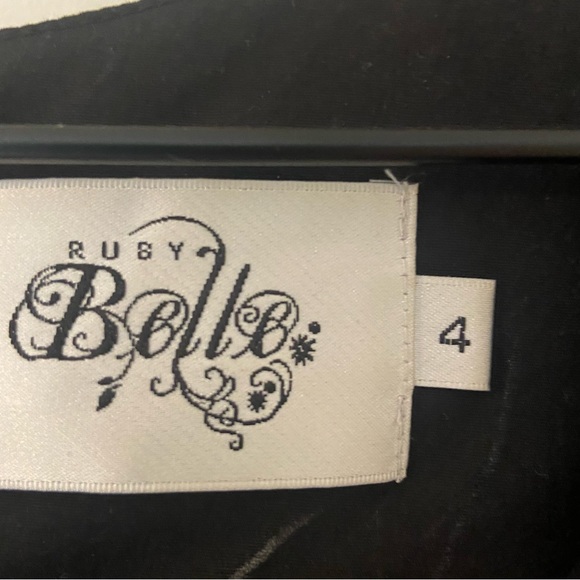 Anthropologie Black and Beige v-neck dress - Picture 3 of 5